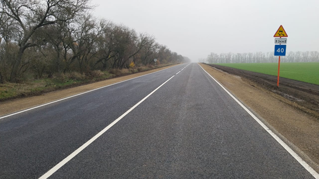 В Ейском районе отремонтирован 7-километровый участок ключевой дороги по нацпроекту